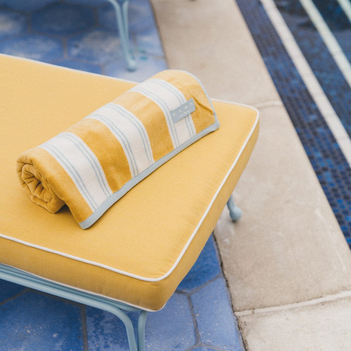 The Beach Towel - Tuuli Stripe Yellow Beach Towel Business & Pleasure Co. 
