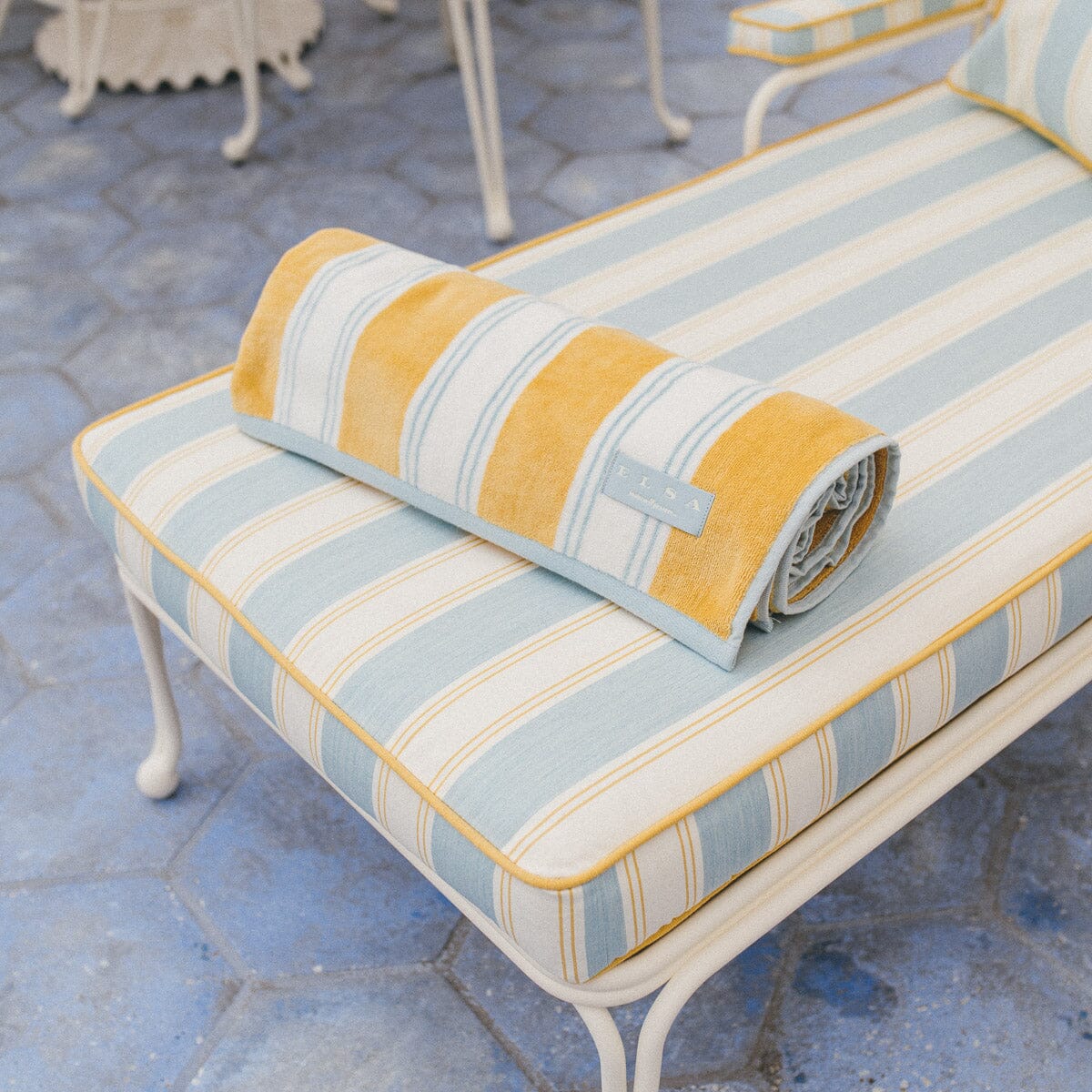 The Beach Towel - Tuuli Stripe Yellow Beach Towel Business & Pleasure Co. 