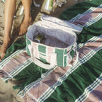The Beach Blanket - Bistro Green Stripe Beach Blanket Business & Pleasure Co. 