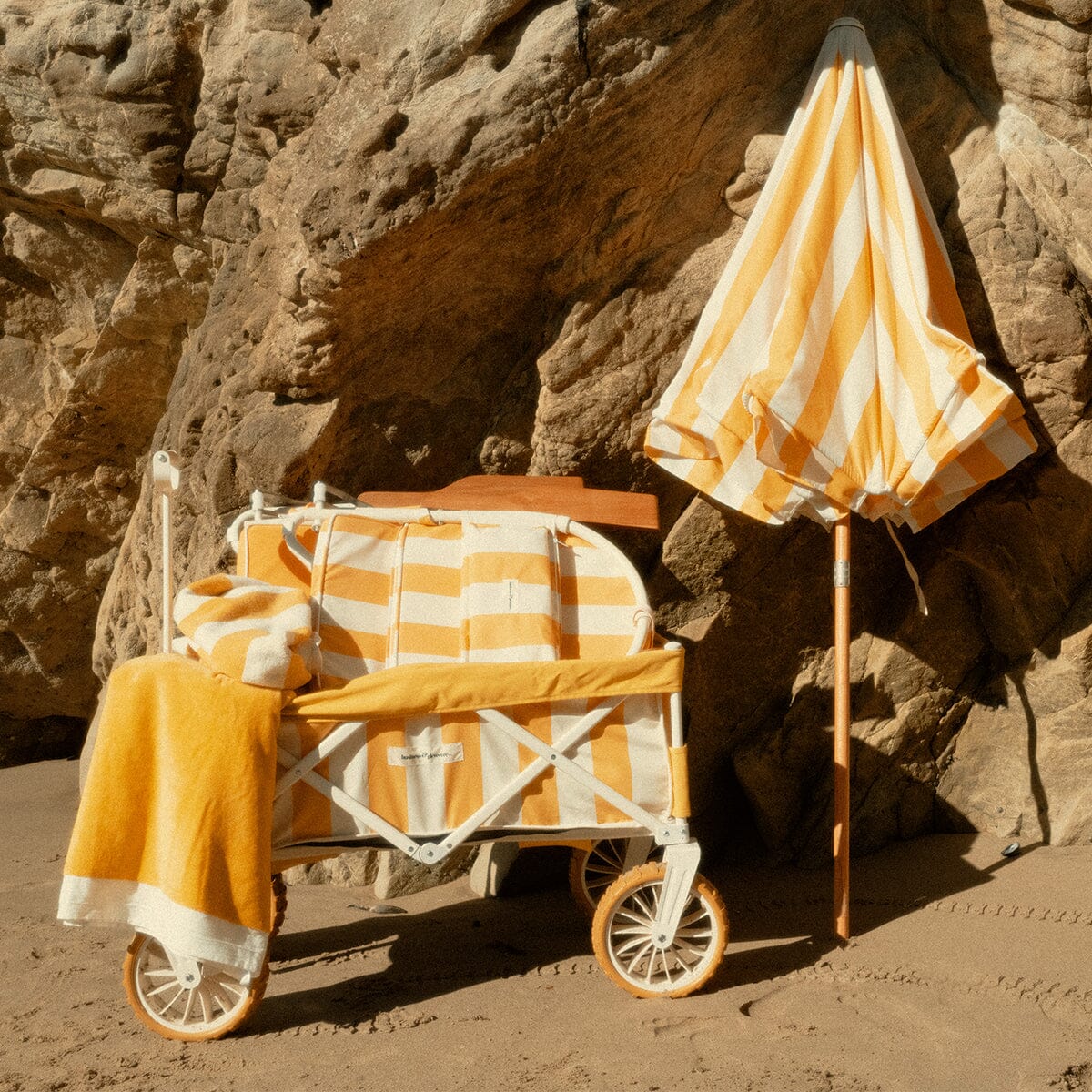 The Beach Cart - Crew Mimosa Yellow Stripe Beach Cart Business & Pleasure Co. 