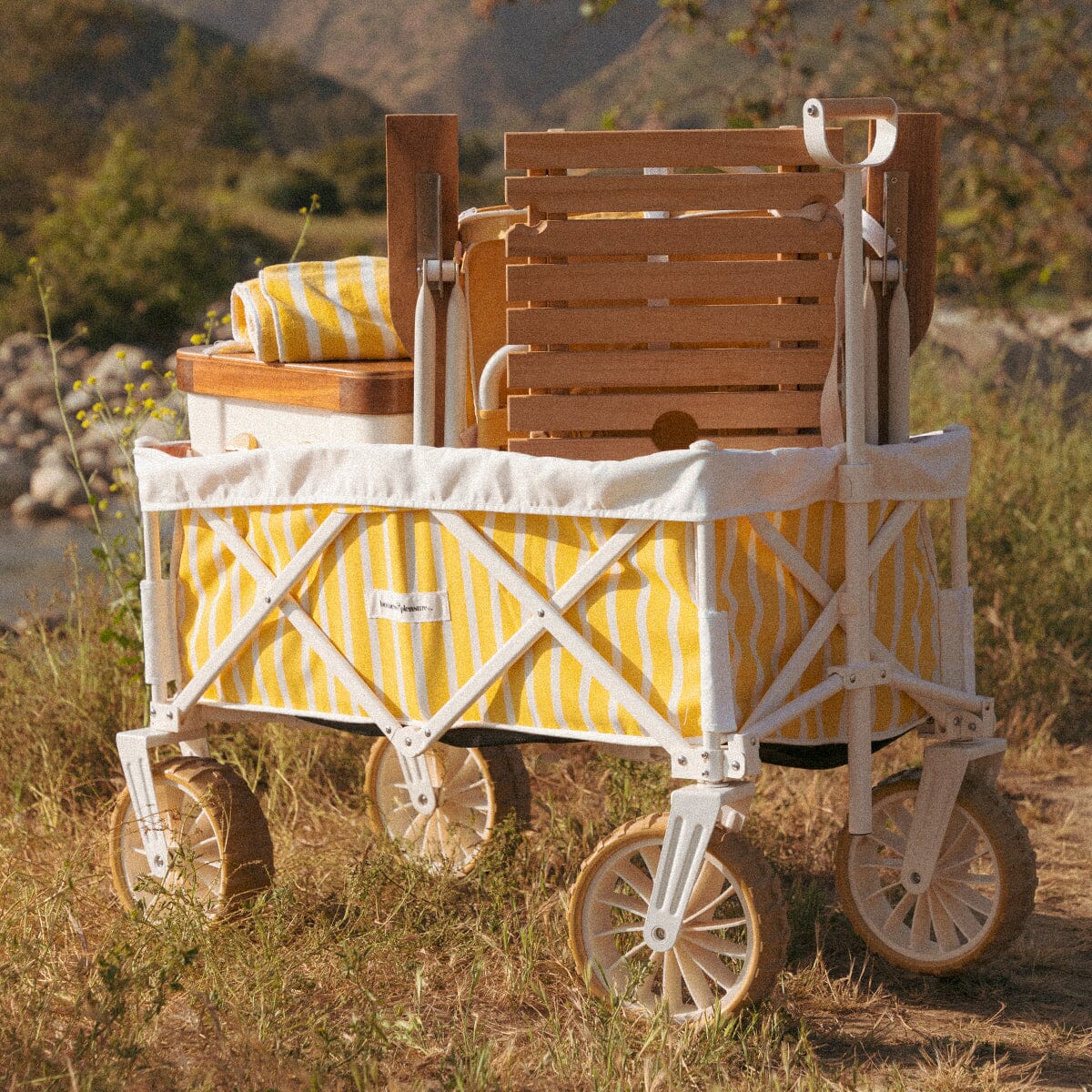 The Beach Cart - Monaco Mimosa Stripe Beach Cart Business & Pleasure Co 