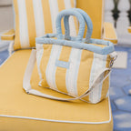 The Cloud Cooler Tote Bag - Tuuli Stripe Yellow Cloud Cooler Tote Bag Business & Pleasure Co. 