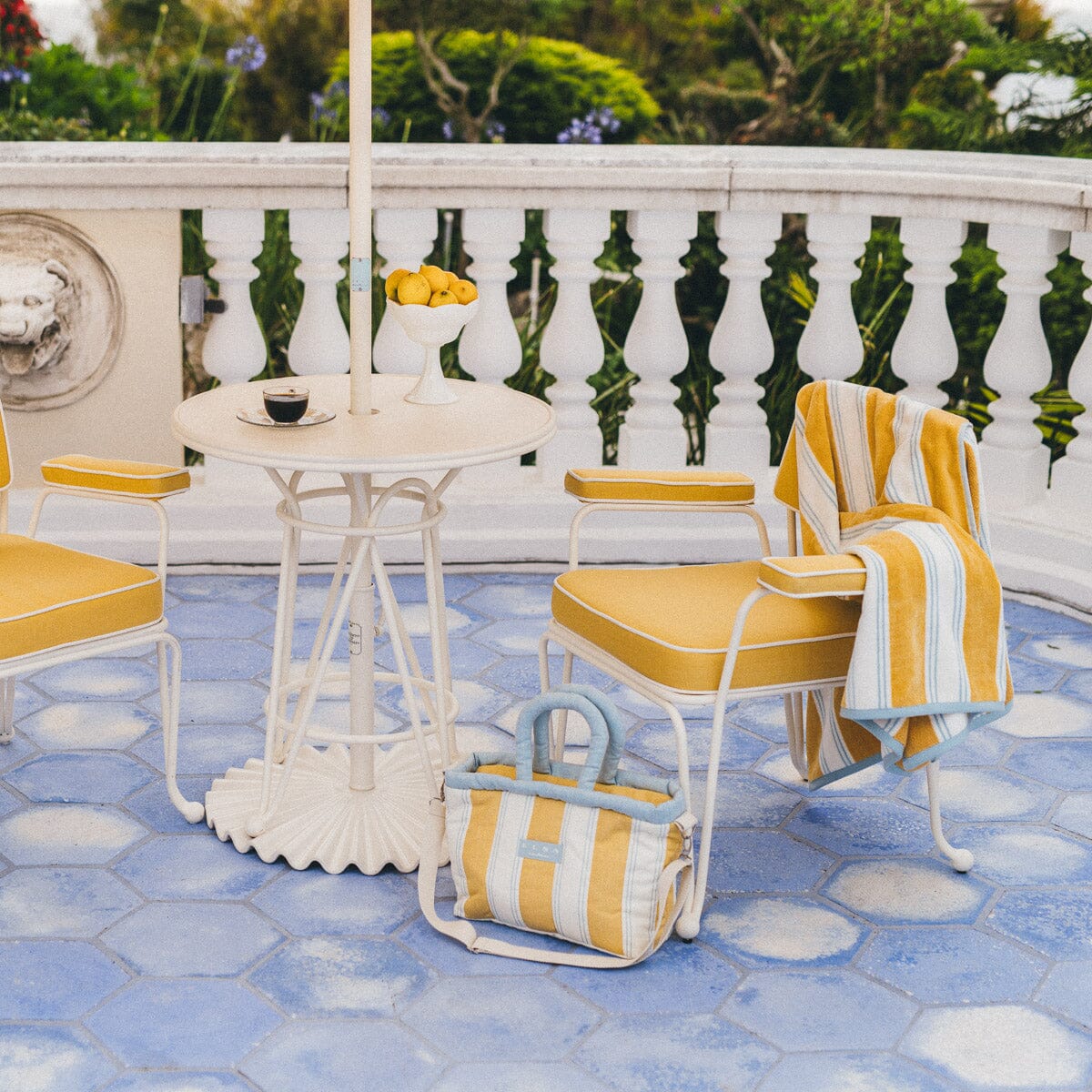 The Cloud Cooler Tote Bag - Tuuli Stripe Yellow Cloud Cooler Tote Bag Business & Pleasure Co. 