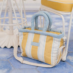 The Cloud Cooler Tote Bag - Tuuli Stripe Yellow Cloud Cooler Tote Bag Business & Pleasure Co. 