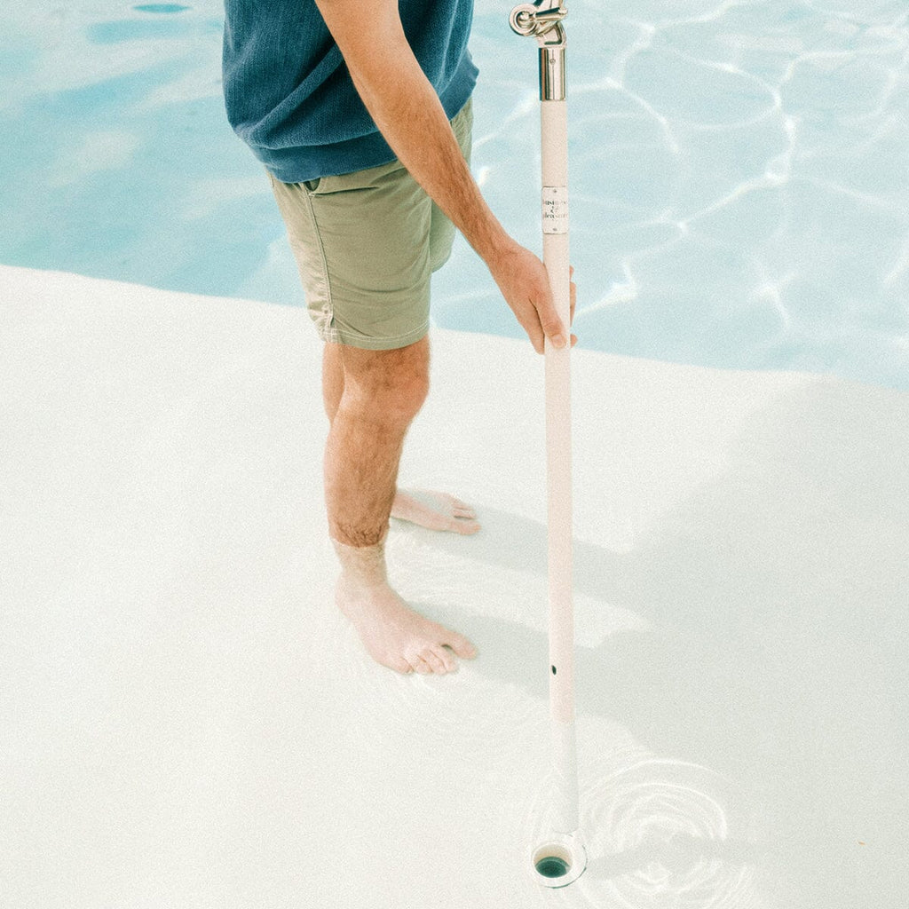 The Club Umbrella - Bistro Dusty Pink Stripe Club Umbrella Business & Pleasure Co 