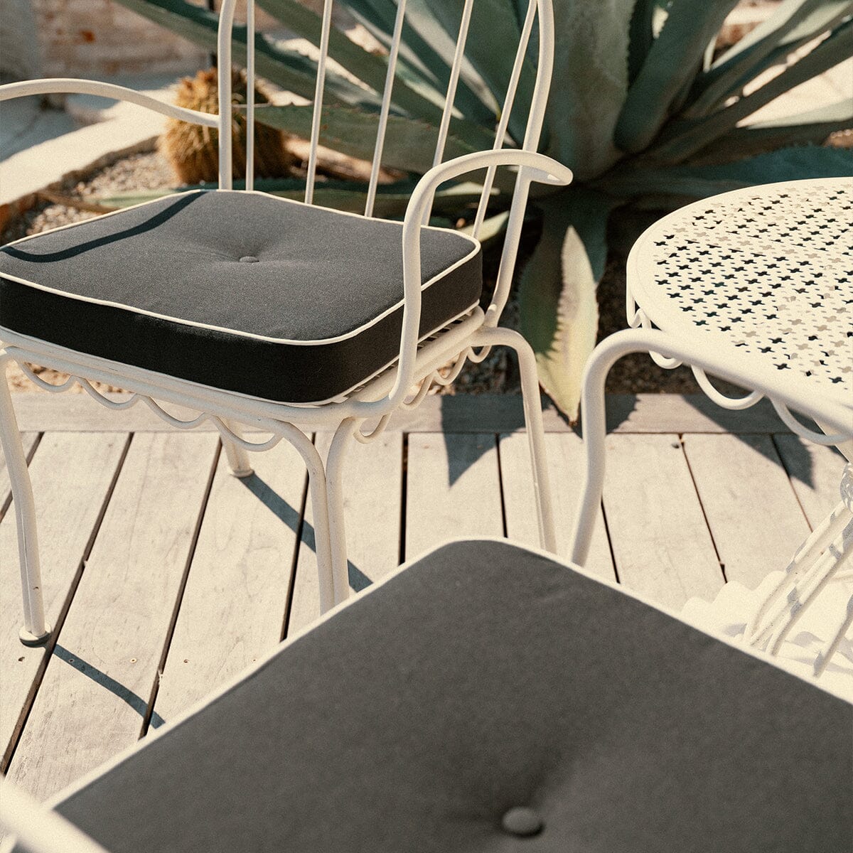 The Al Fresco Chair Cushion - Rivie Black Al Fresco Chair Cushion Business & Pleasure Co. 