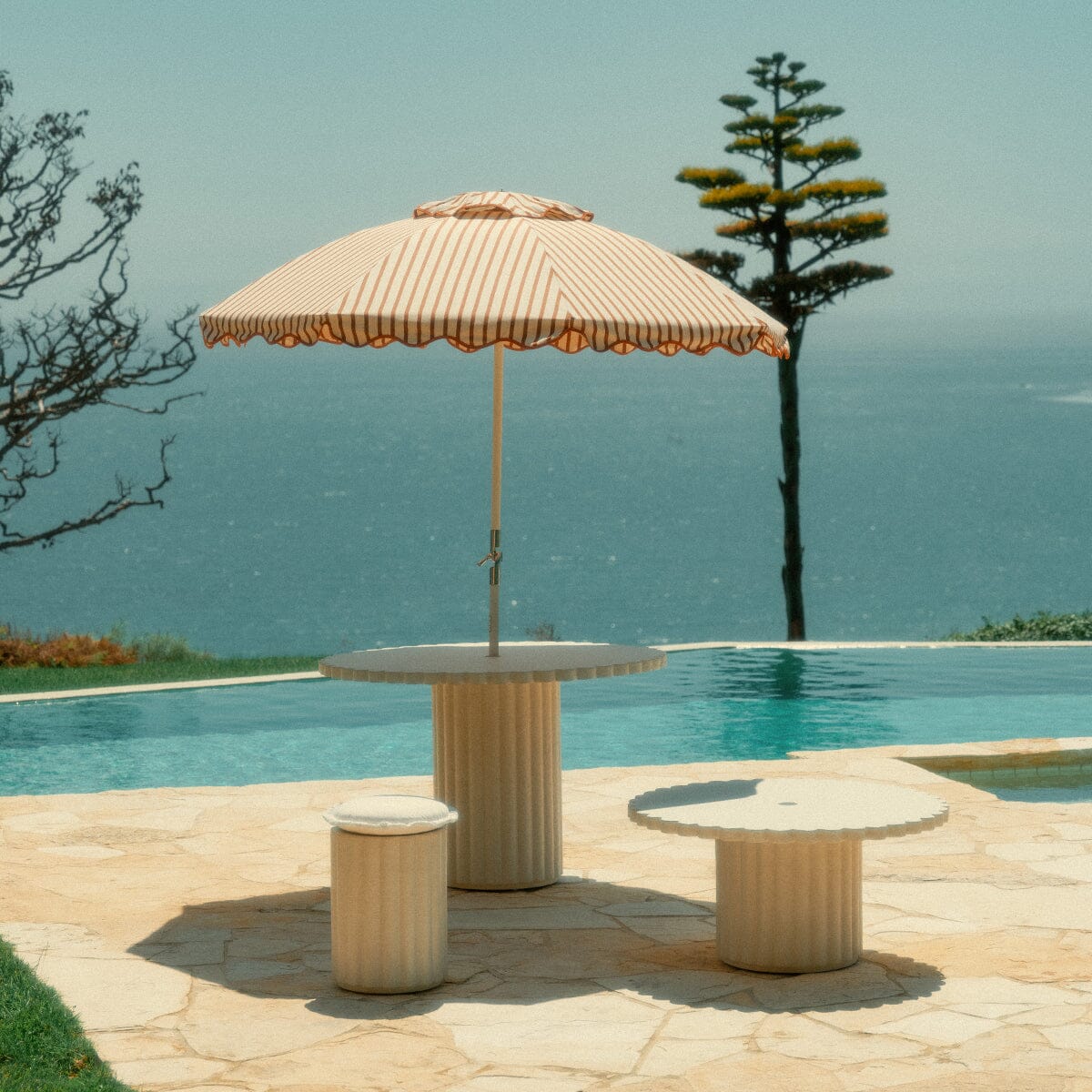 The Club Umbrella - Monaco Le Sirenuse Stripe Club Umbrella Business & Pleasure Co. 