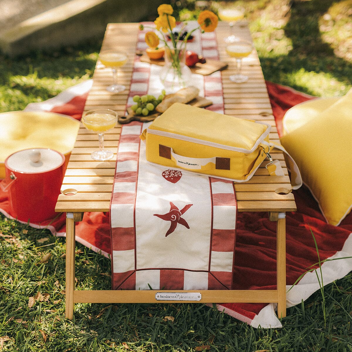 The Long Folding Table - Teakwood Long Folding Table Business & Pleasure Co. 