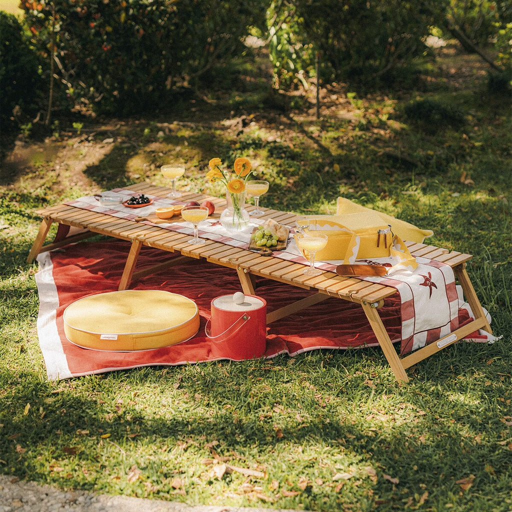 The Long Folding Table - Teakwood Long Folding Table Business & Pleasure Co. 
