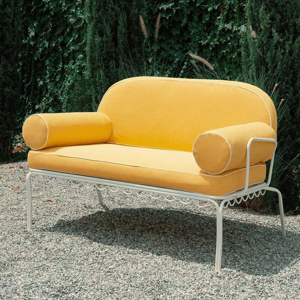 The Al Fresco Love Seat Cushion Cover Set - Rivie Mimosa Al Fresco Love Seat Cushion Set Business & Pleasure Co. 