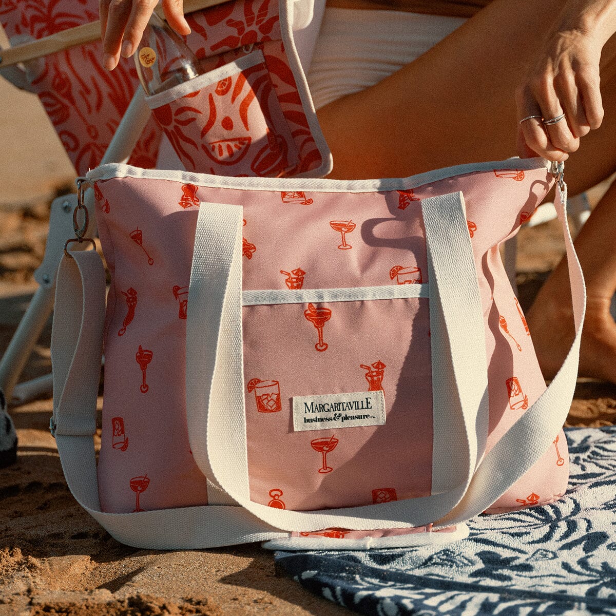 The Volcano Beach Bag - Strawberry Daiquiri Marg Volcano Beach Bag Margaritaville by B&P Co. 