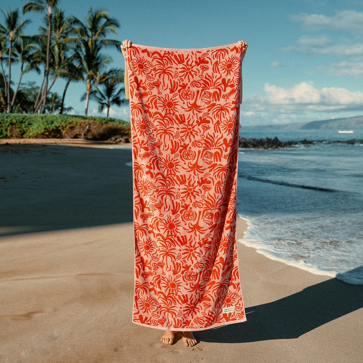 The Havana Towel - Strawberry Daiquiri Tiki Havana Beach Towel Margaritaville by B&P Co. 