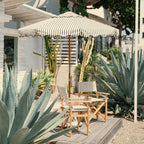 The Market Umbrella - Monaco Black Stripe Market Umbrella Business & Pleasure Co. 