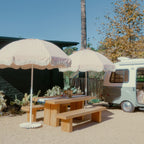 The Patio Umbrella - Lauren's Pink Stripe Patio Umbrella Business & Pleasure Co. 