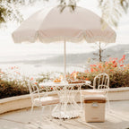 The Patio Umbrella - Lauren's Pink Stripe Patio Umbrella Business & Pleasure Co. 