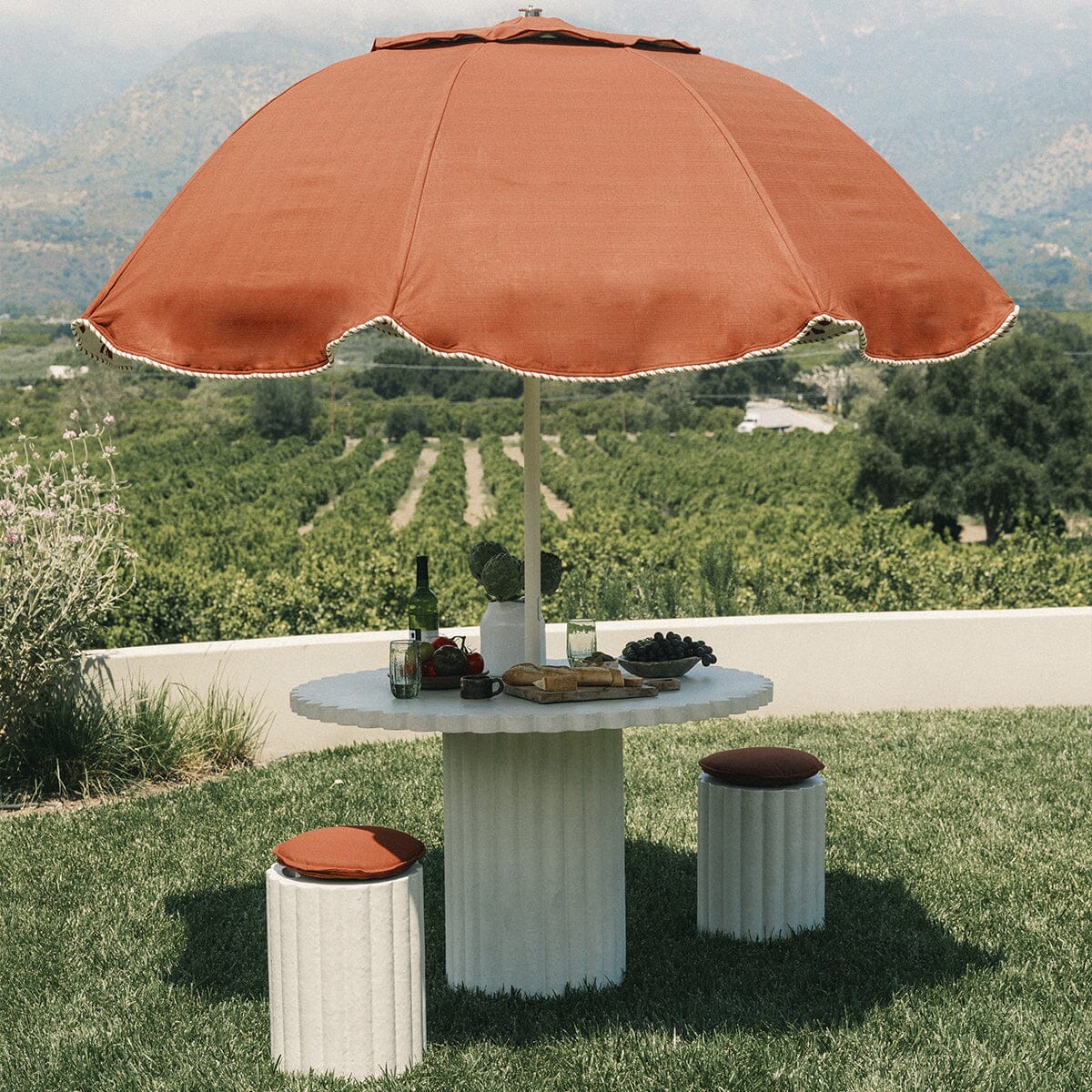 The Patio Umbrella - Terracotta Red Patio Umbrella Business & Pleasure Co. 