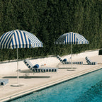 The Patio Umbrella - Crew Mediterranean Blue Stripe Patio Umbrella Business & Pleasure Co. 