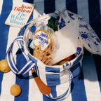 The Premium Cooler Bag - Crew Mediterranean Blue Stripe Premium Cooler Business & Pleasure Co. 