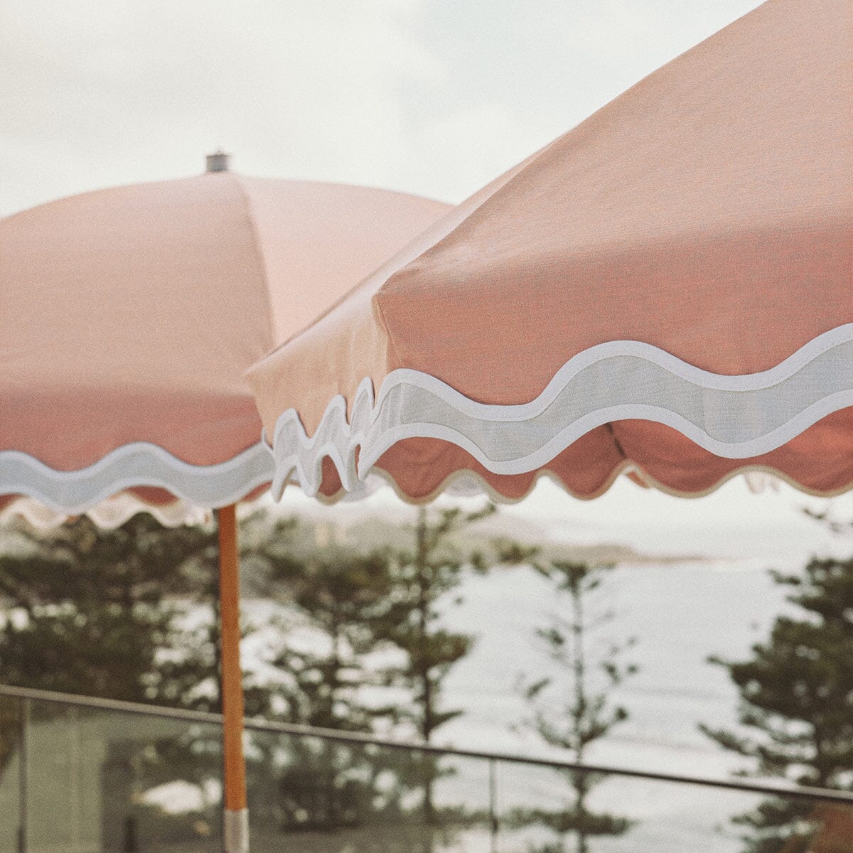 The Premium Beach Umbrella - Coco Republic - Coral Natural Premium Beach Umbrella Business & Pleasure Co. 