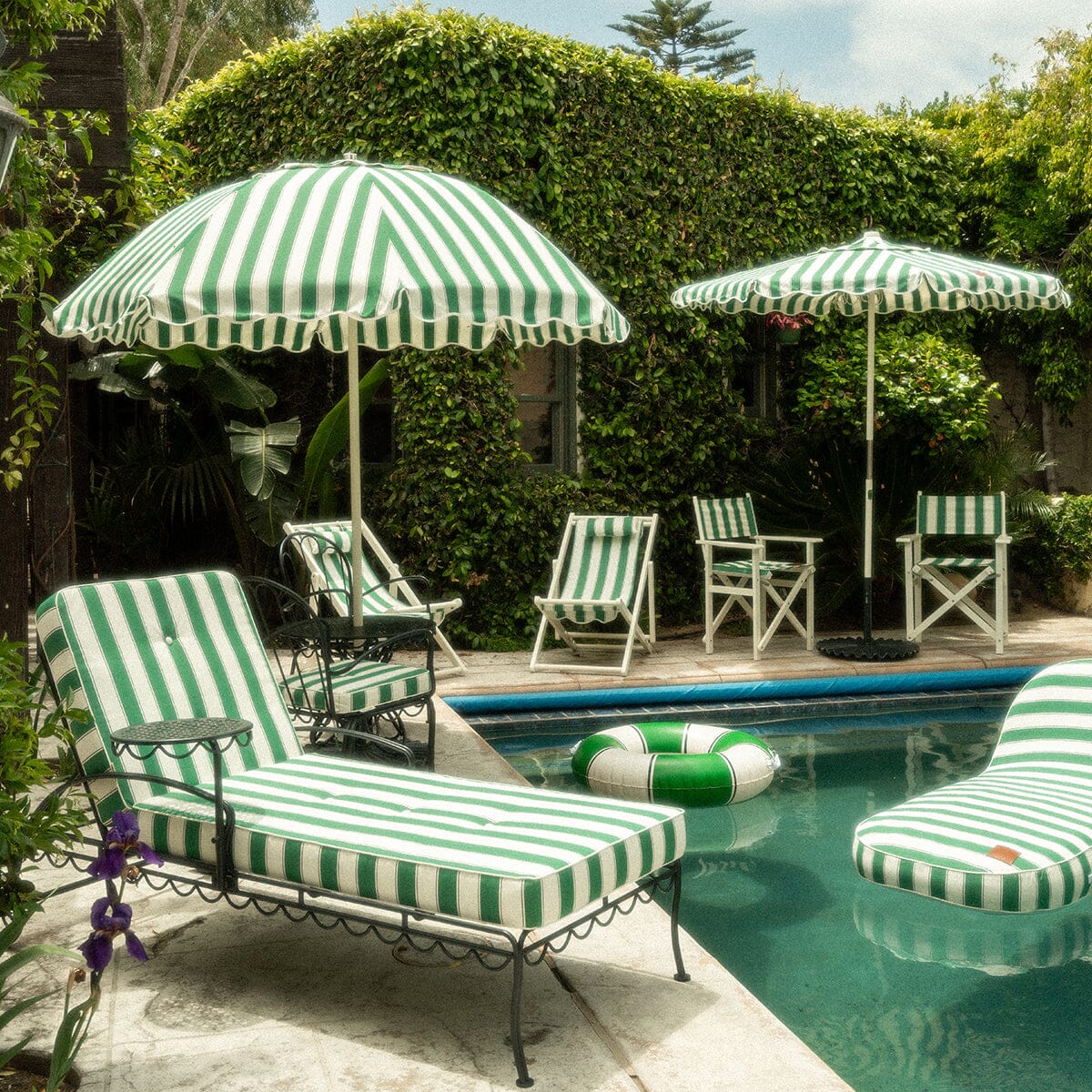 The Patio Umbrella - STAUD Stripe Patio Umbrella Business & Pleasure Co. 