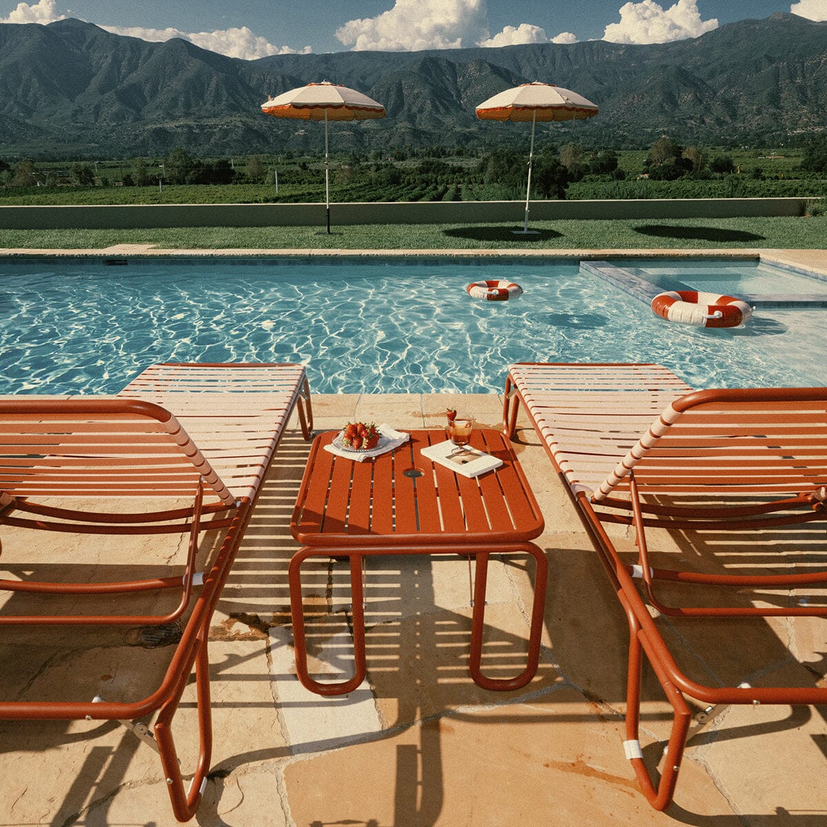The Sunliner Side Table - Terracotta Red Sunliner Side Table Business & Pleasure Co. 