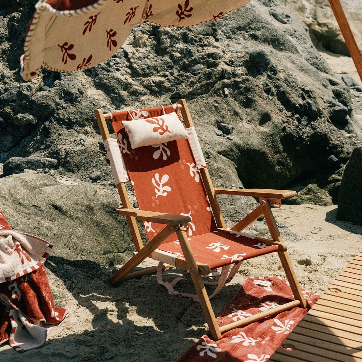 The Tommy Chair - Teak Natural - Benoît Le Sirenuse Jacquard Tommy Chair Business & Pleasure Co. 