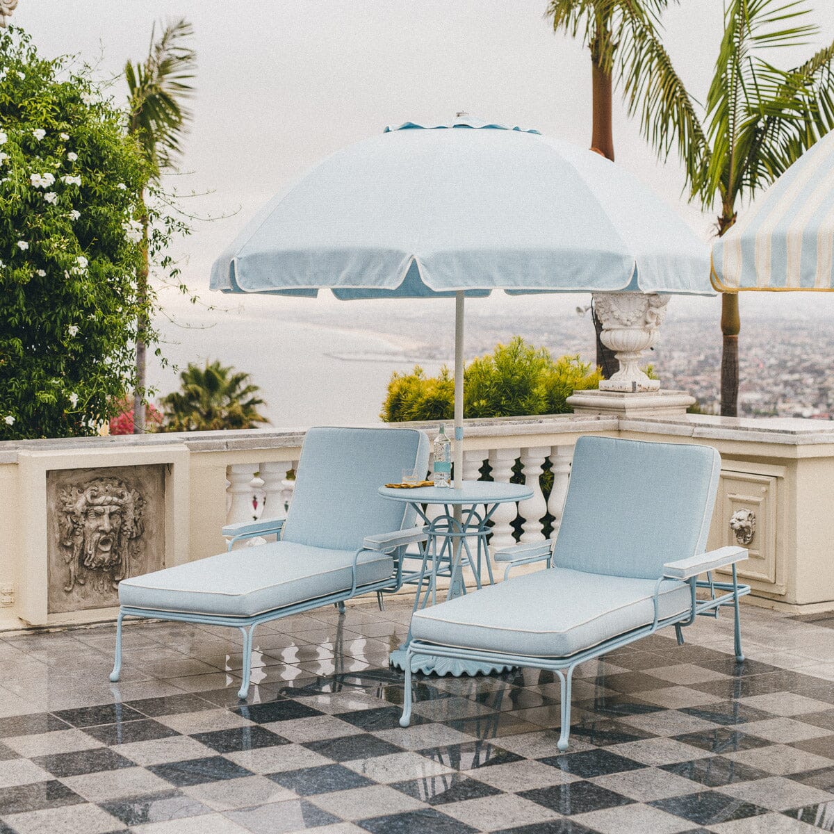 The Waterhouse Sun Lounger in Powder Blue | Powder Blue Frame Bundle Business & Pleasure Co. 