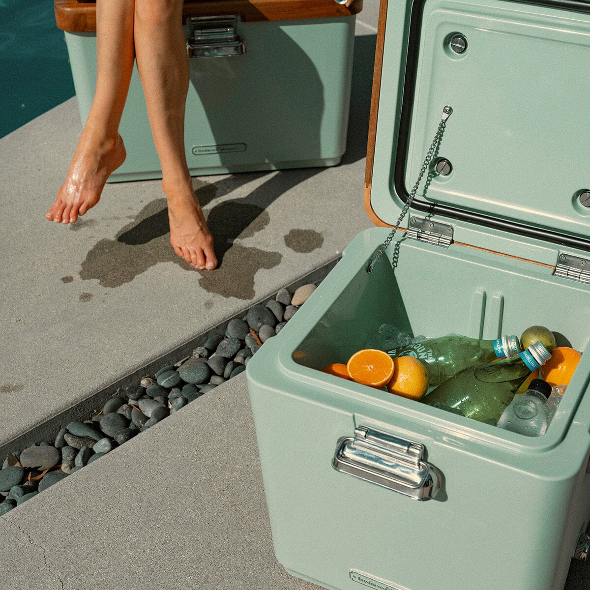 The Hemingway Cooler - Elsa Stripe - 35 Quarts Hard Cooler Business & Pleasure Co 