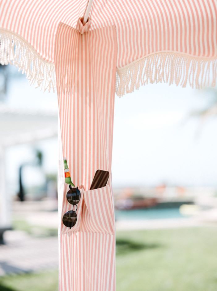 The Premium Cabana - Lauren's Pink Stripe Premium Cabana Business & Pleasure Co 