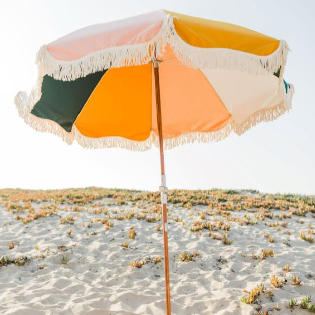 The Premium Beach Umbrella - 70's Panel Cinque Premium Beach Umbrella Business & Pleasure Co 