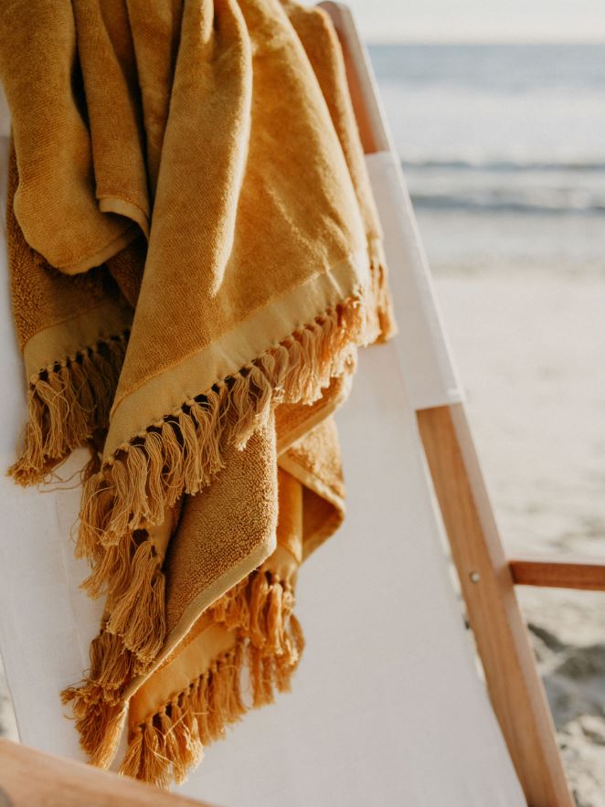 The Beach Towel - Vintage Gold Beach Towel Business & Pleasure Co 