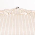 Terrace Umbrella in Monaco Natural Stripe | Antique White Frame Terrace Umbrella Kit Business & Pleasure Co. 