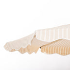 Terrace Umbrella in Monaco Natural Stripe | Antique White Frame Terrace Umbrella Kit Business & Pleasure Co. 