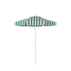 The Terrace Umbrella in Bistro Green Stripe by Business & Pleasure Co. - 7' Span
