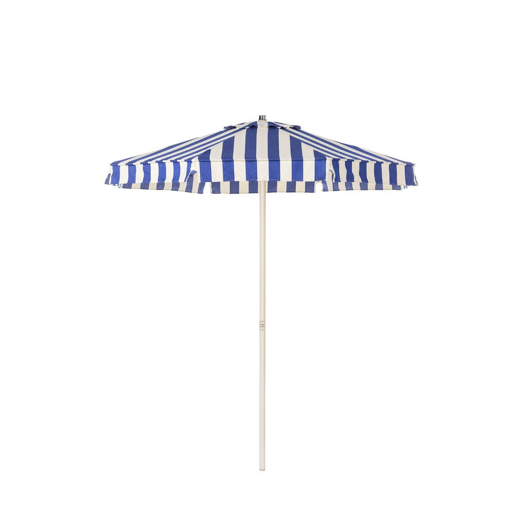 The Terrace Umbrella in Crew Mediterranean Blue Stripe by Business & Pleasure Co. - 7' Span