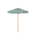 The Terrace Umbrella in Bistro Green Stripe by Business & Pleasure Co. - 7' Span