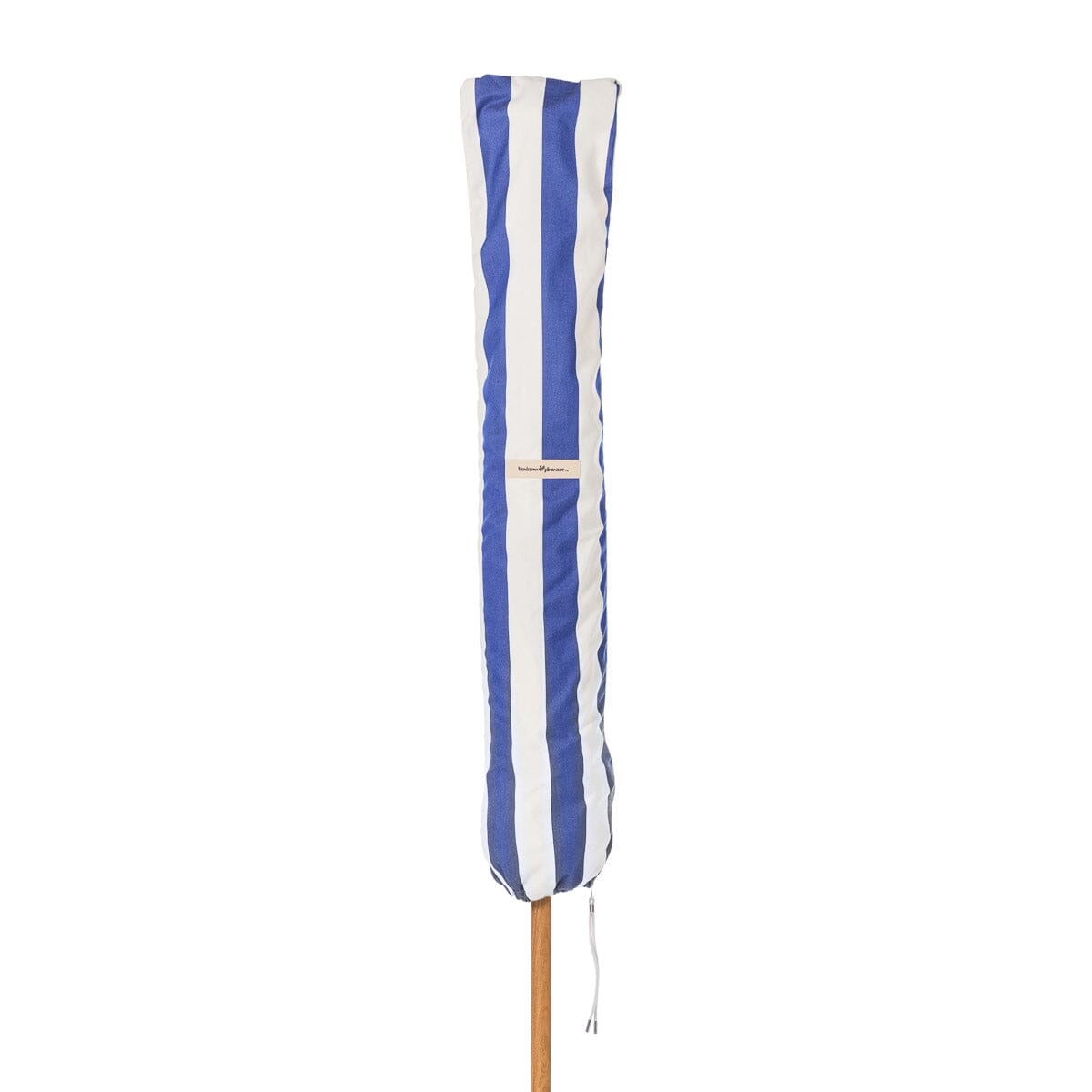 The Terrace Umbrella in Crew Mediterranean Blue Stripe by Business & Pleasure Co. - Detail Shot