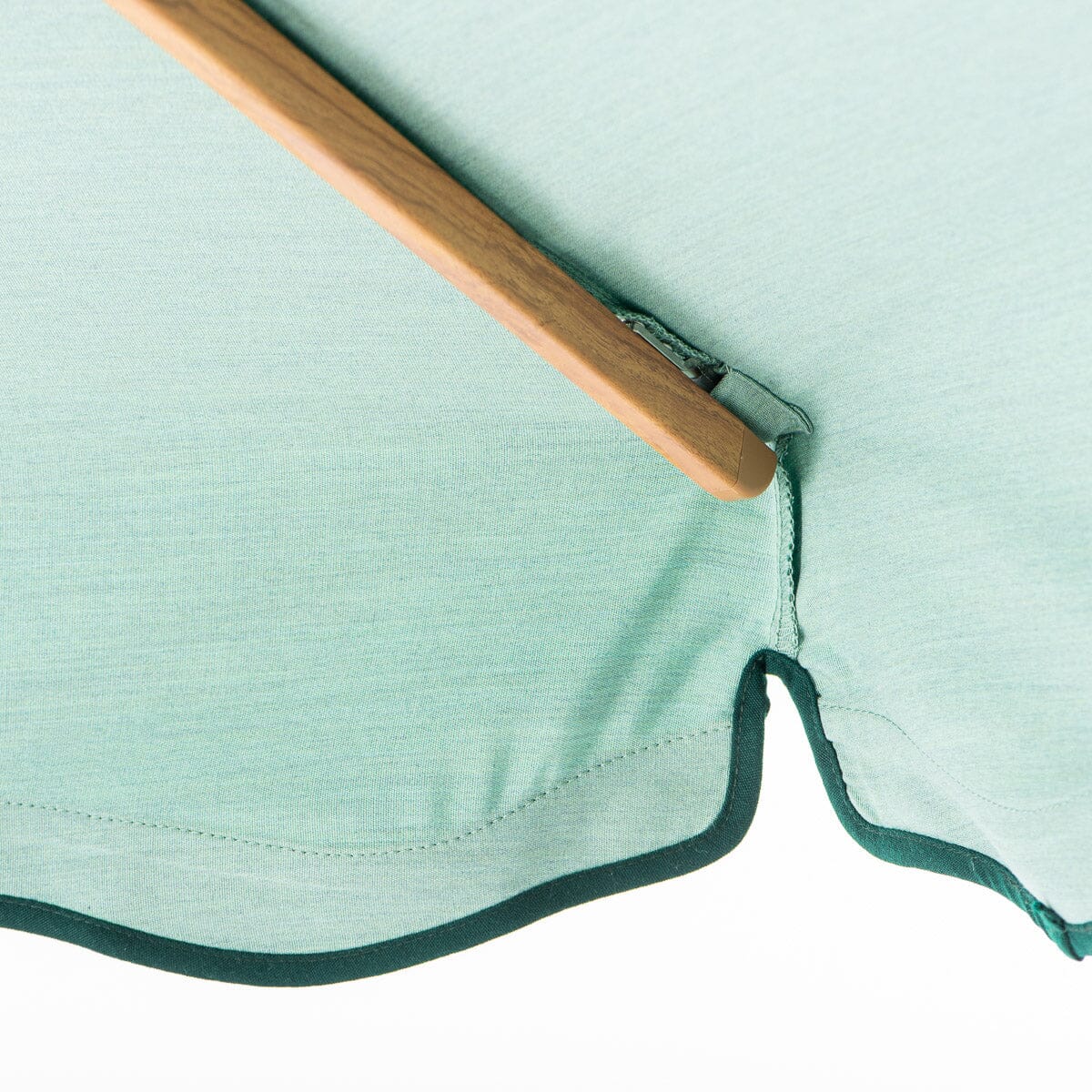 Terrace Umbrella in Rivie Green | Transfer Teak Frame Terrace Umbrella Kit Business & Pleasure Co. 