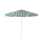 The Terrace Umbrella in Bistro Green Stripe by Business & Pleasure Co. - 9' Span