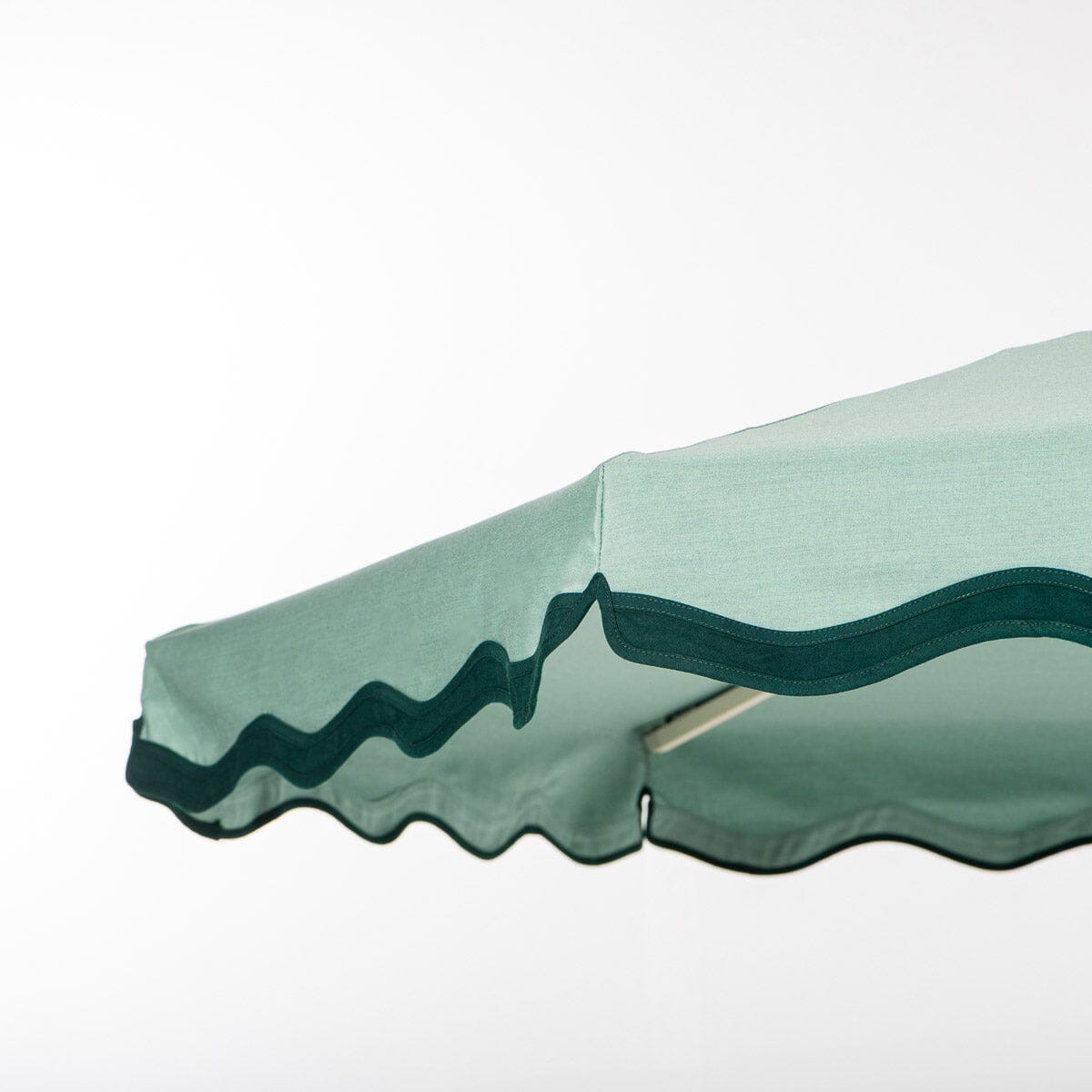 Terrace Umbrella in Rivie Green | Antique White Frame Terrace Umbrella Kit Business & Pleasure Co. 