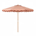 Terrace Umbrella in Rivie Pink | Transfer Teak Frame Terrace Umbrella Kit Business & Pleasure Co. 
