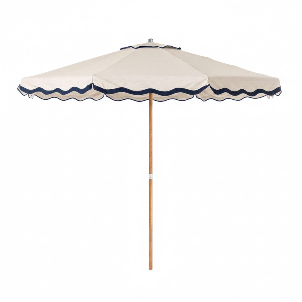 Product image of Terrace Umbrella in Rivie White | Transfer Teak Frame Terrace Umbrella Kit Business & Pleasure Co. 9' 