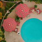 The Sun Lounger Slip Cover - Terry Terracotta Stripe Sun Lounger Slip Cover Business & Pleasure Co. 