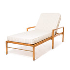 The WES Sun Lounger Business & Pleasure Co. Monaco Natural Stripe Teakwood 