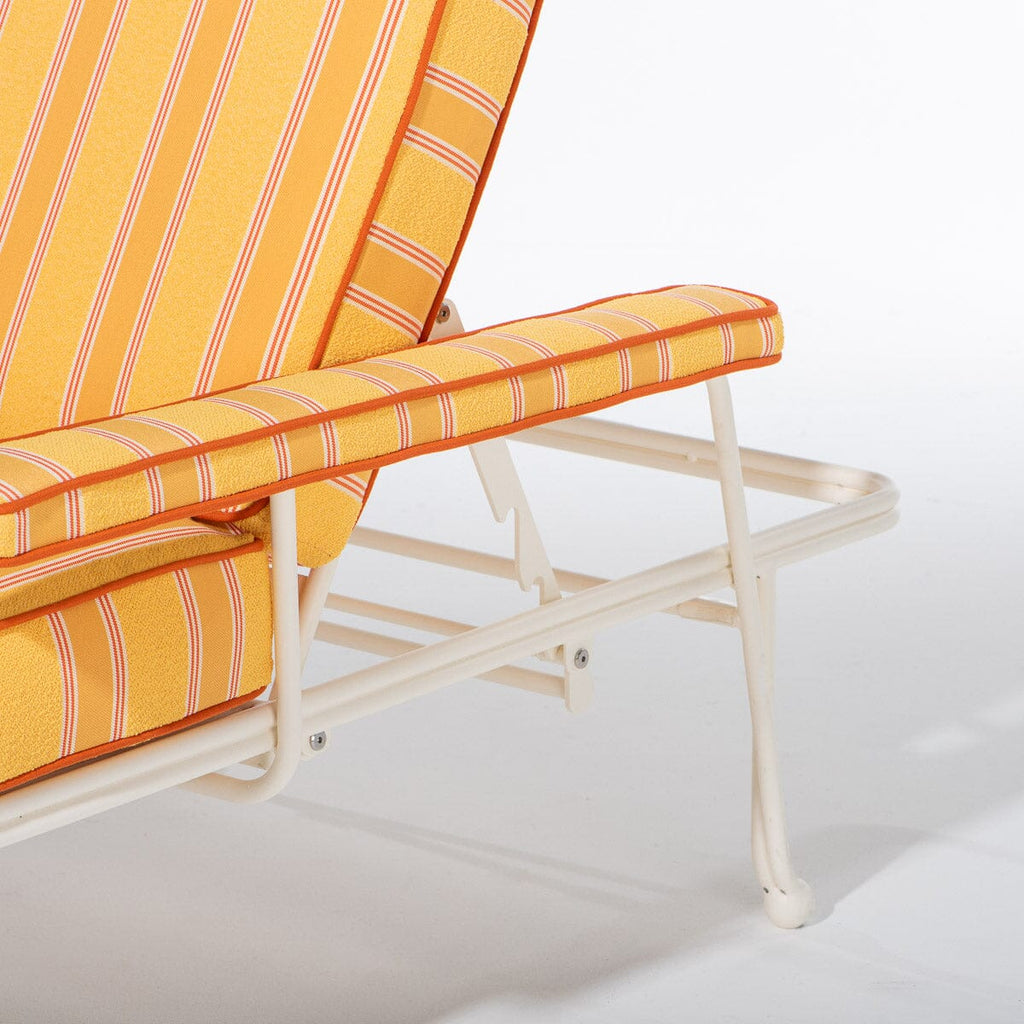 Waterhouse Sun Lounger in Bistro Papaya Stripe | Bistro Papaya Stripe Waterhouse Sun Lounger Kit Business & Pleasure Co. 