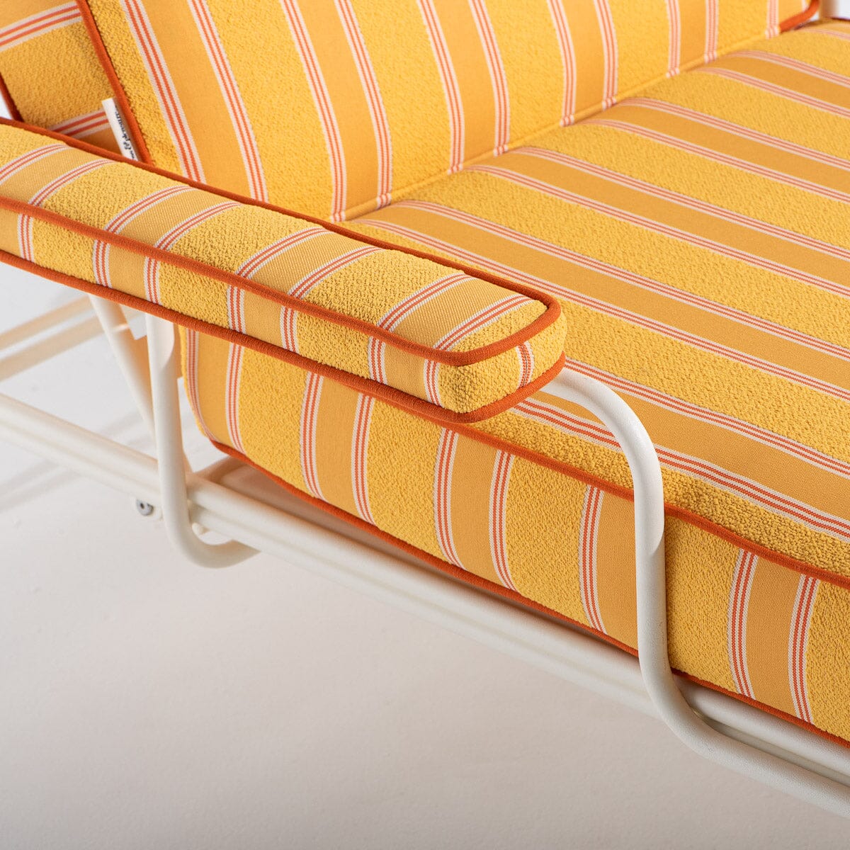 Waterhouse Sun Lounger in Bistro Papaya Stripe | Bistro Papaya Stripe Waterhouse Sun Lounger Kit Business & Pleasure Co. 