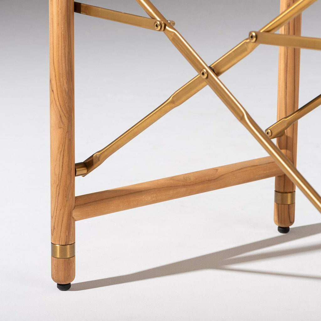 The WES Directors Chair in Sky Blue | Teakwood Gold Frame Wes Director Chair Kit Business & Pleasure Co. 