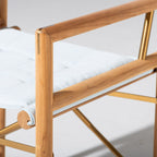 The WES Directors Chair in Sky Blue | Teakwood Gold Frame Wes Director Chair Kit Business & Pleasure Co. 