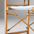 The WES Directors Chair in Sky Blue | Teakwood Gold Frame Wes Director Chair Kit Business & Pleasure Co. 