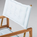 The WES Directors Chair in Sky Blue | Teakwood Gold Frame Wes Director Chair Kit Business & Pleasure Co. 